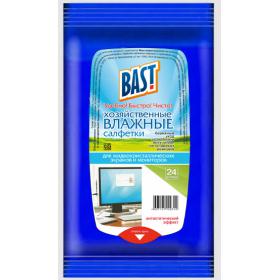 Салфетки влажные BAST 24шт. д/жк мониторов