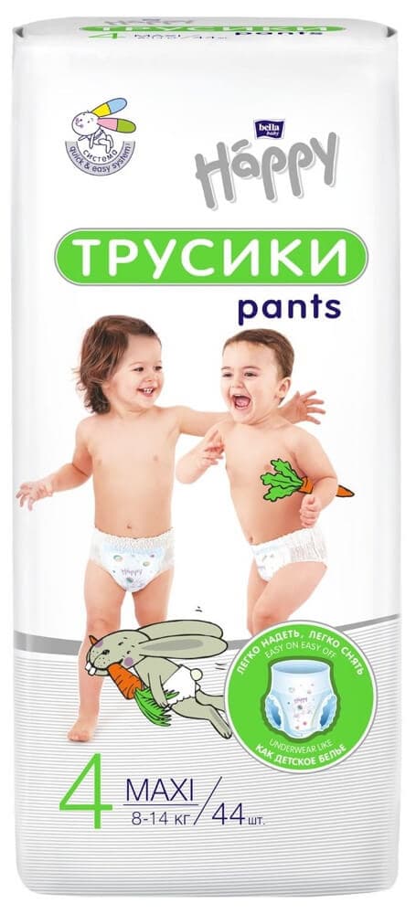 Подгузн.-трусики Bella Baby Happy --4-- 44шт. junior