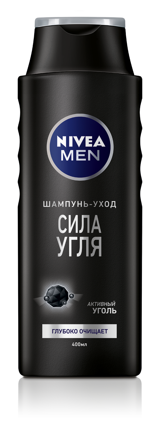Шампунь Нивея 400мл. МУЖ. Сила угля