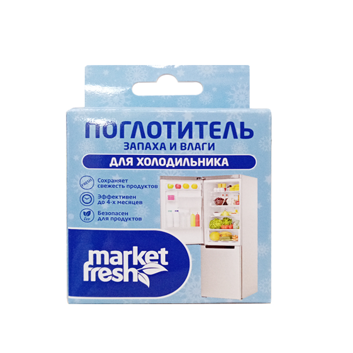 Ср-во Market FRESH поглотитель запаха и влаги д/холодильника (50)