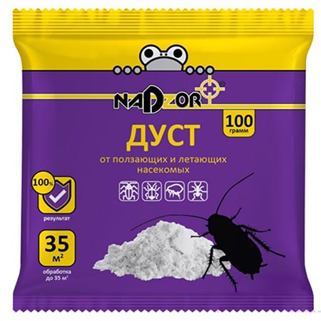 Инсектицид от ползающих насекомых Nadzor 100гр. ДУСТ (50)