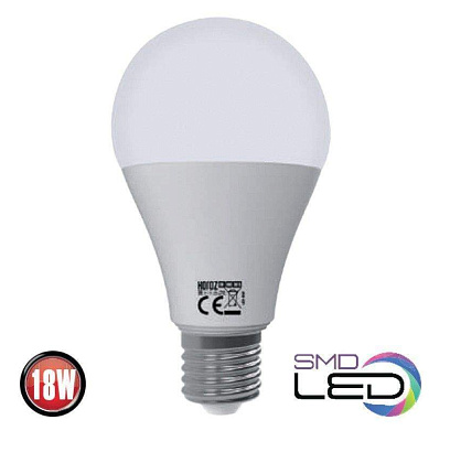 Лампа светодиодная HOROZ A60 E27 8W(800lm) 3000K PREMIER-8 (100)