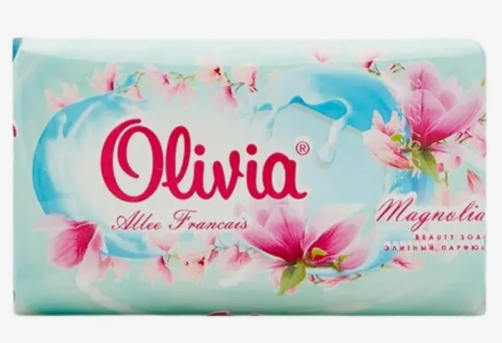 Мыло ALVIERO Olivia Allee Francais 90г. Магнолия (уп.6) (72)