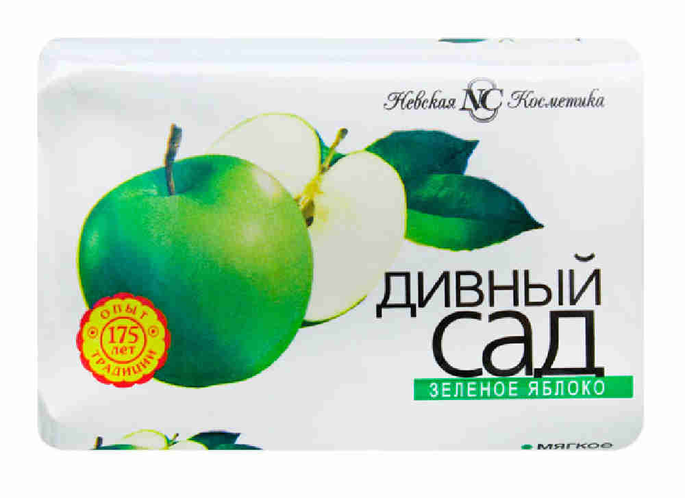 Мыло Невская косм. 90г. Дивный сад Зеленое яблоко (уп.6) (72)