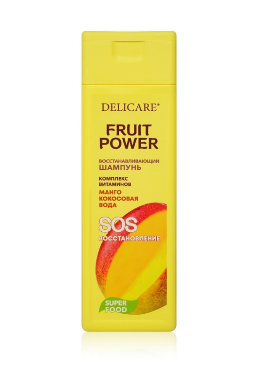 Шампунь DELICARE 280мл. Fruit Power Восстанавливающий Манго (20)