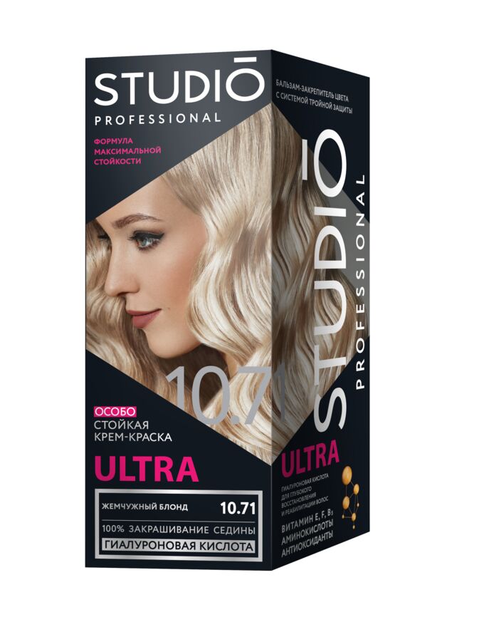 Краска д/волос Studio 10.71 Жемчужный блонд (6)