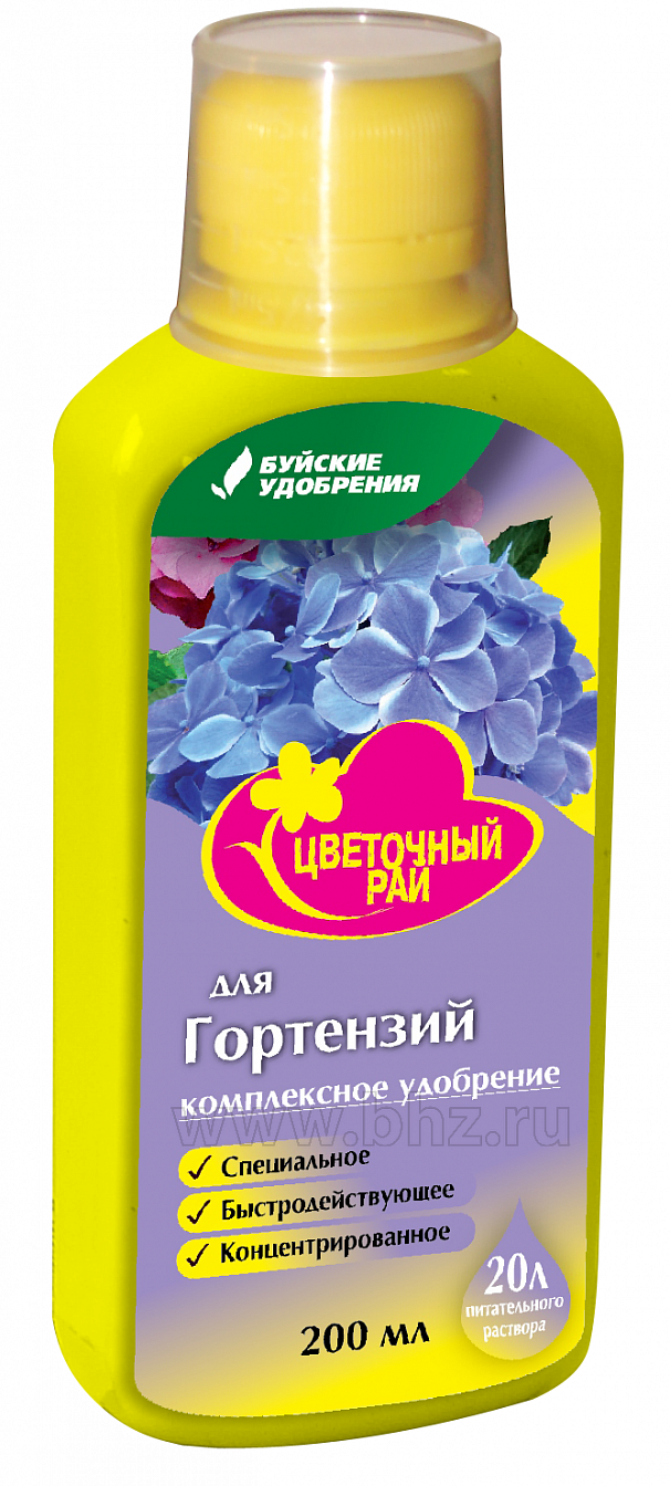 Удобрение Цветочный рай 200мл. Для гортензий