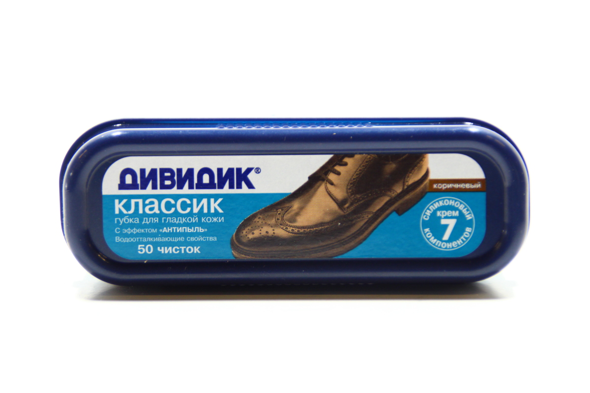 Губка для обуви Дивидик Коричн. Классик