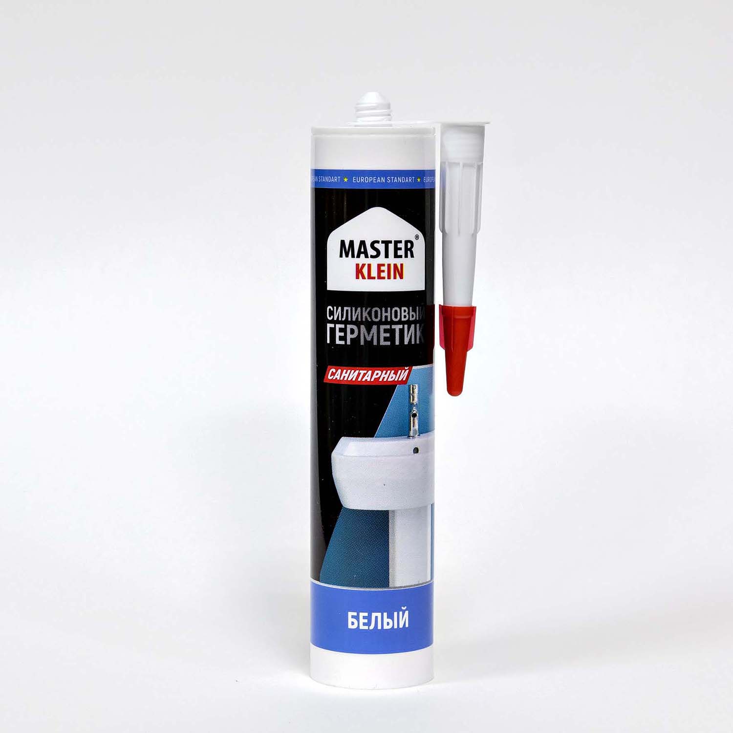 Герметик силиконовый Master Klein 280мл. санитарный белый