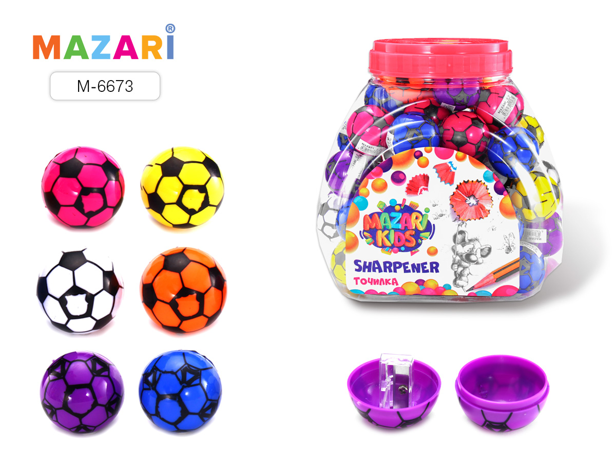 Точилка 1отв. конт. Mazari Ball (уп.10)