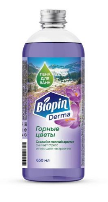 Пена для ванн Biopin Derma 650мл. Горные цветы***