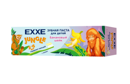 Зубн.паста EXXE 50мл. дет. 2-6лет. Банановый шейк (12)