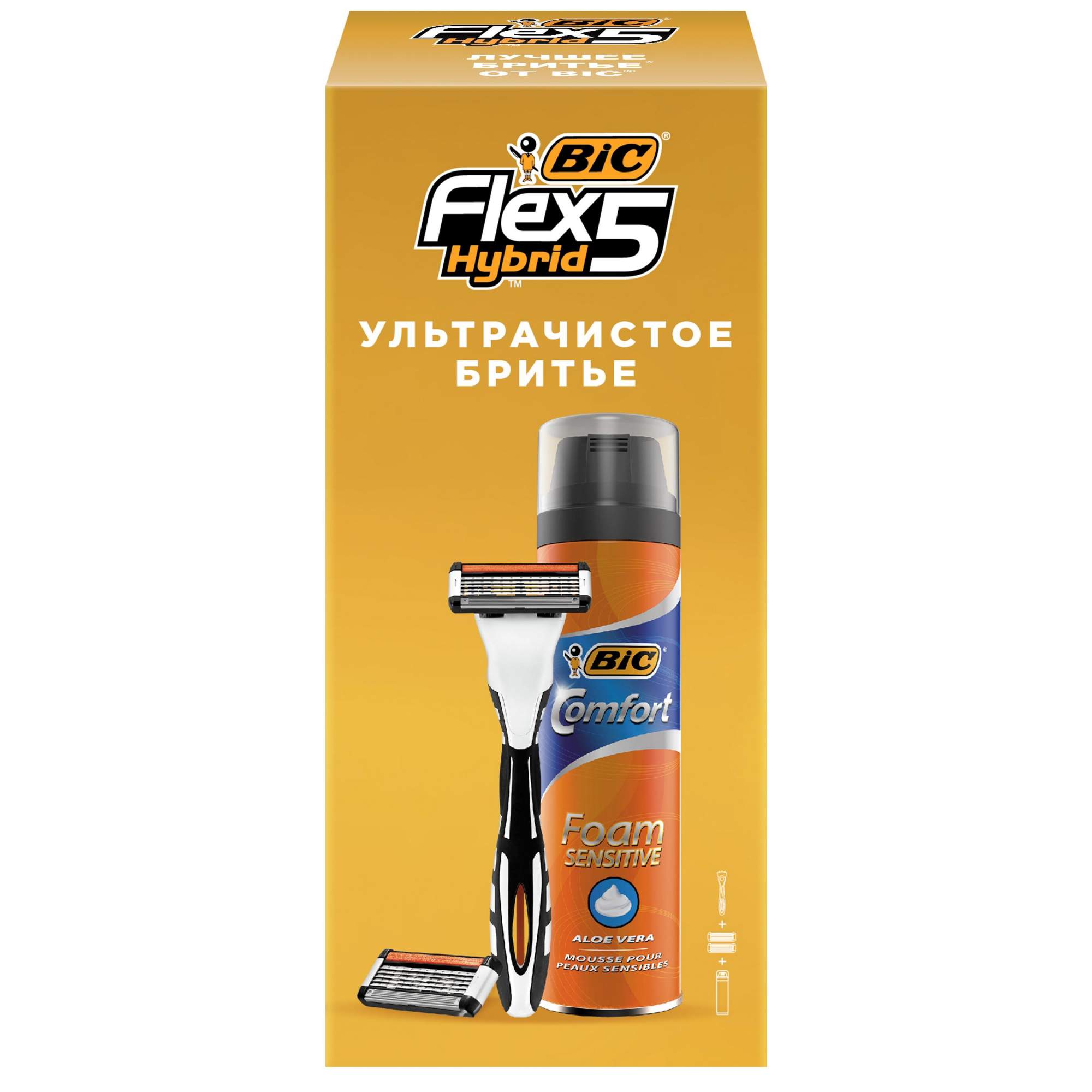 ПН/МУЖ. BIC (станок BIC Flex 5+ пена для бритья 250мл.)