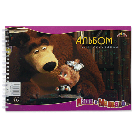 Альбом д/рис. 40л. гребень BG Маша и медведь