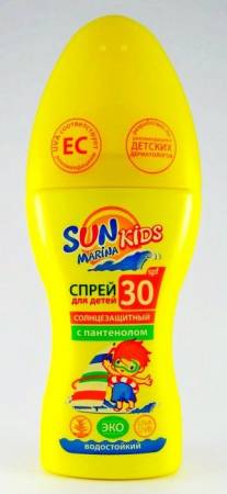 Спрей для загара Sun Marina Kids 150мл. Для детей SPF-30
