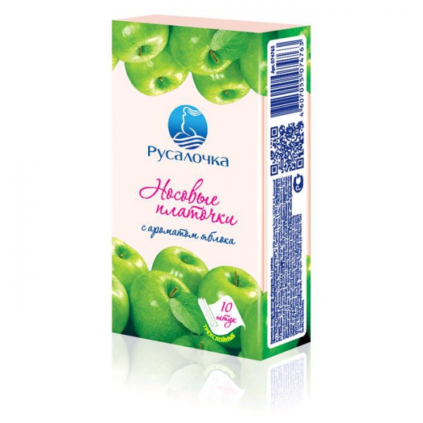 Платочки Русалочка 6*10шт. Яблоко 074763