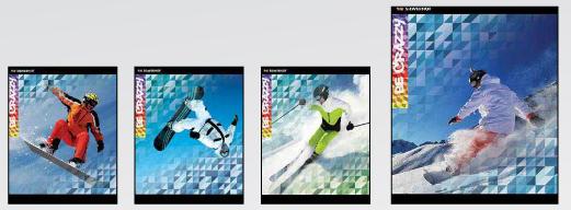 Тетрадь 80л. КЛ. Silwerhof "Snowboards sports" (уп.12шт.)