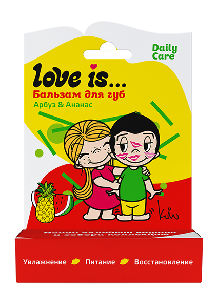 Бальзам д/губ Love is... 4.2г. Арбуз-ананас