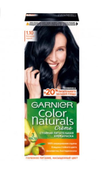 Краска д/волос Garnier Color Naturals 1.10 Холодный черный (12)