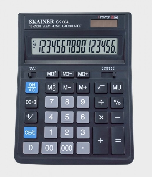 Калькулятор 14разр. Skainer 2 пит.