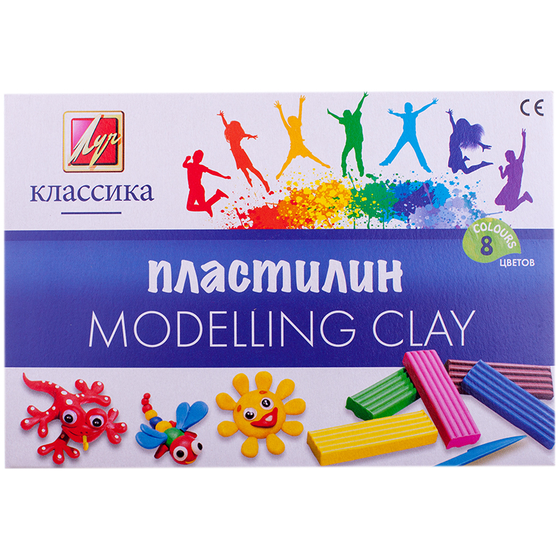 Пластилин 8цв. Луч 160гр. Классика
