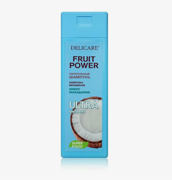 Шампунь DELICARE 280мл. Fruit Power Питание Кокос (20)