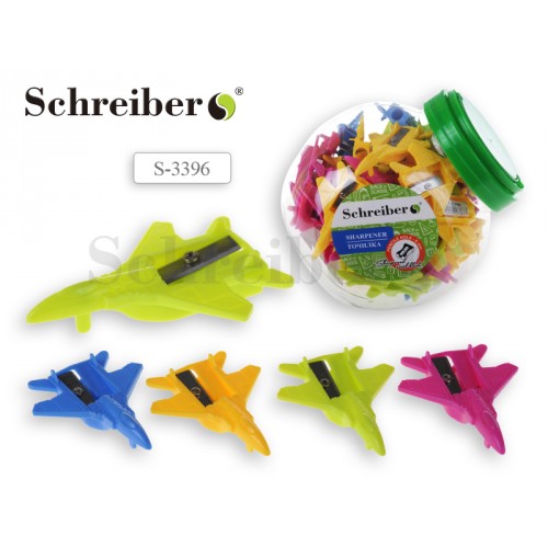 Точилка 1отв. Schreider Самолет, 60х45мм (уп.50/20шт)