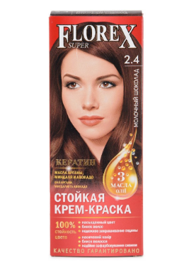 Краска д/волос FLOREX-SUPER 2.4 Молочный шоколад (30)