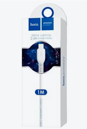 Кабель USB для iPhone Lightning 1м 2,4А белый X20 Flash HOCO