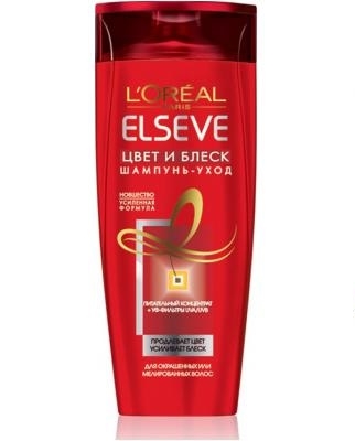 Шампунь Loreal Elseve 400мл. Цвет и блеск+подарок