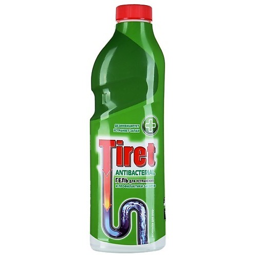 Ср-во Тирет 1л. Antibacterial Гель для удаления и профилактики засоров
