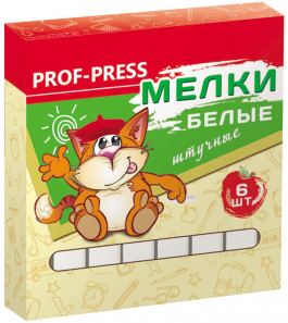 Набор мела белого 6 шт. ПрофПресс