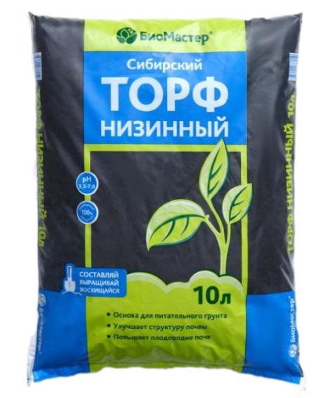 Удобрение БиоМастер 10л. Торф низинный