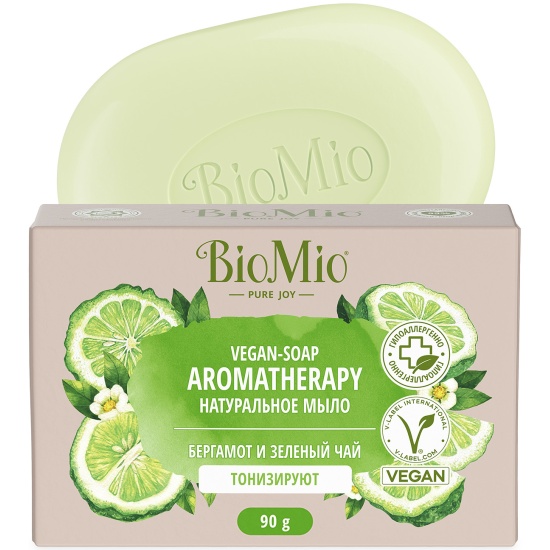 Мыло BioMio 90г. Бергамот и зеленый чай
