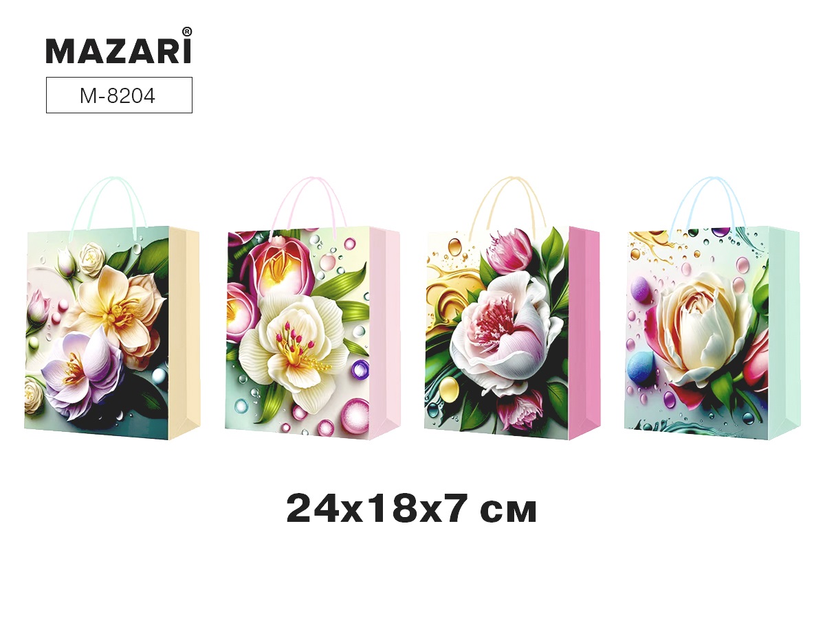 Сумочка 24*18*7см Mazari Flowers (уп.12)
