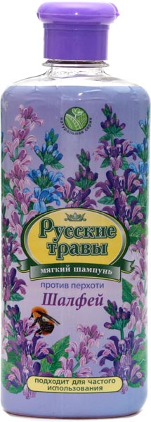 Шампунь Русские травы 350мл. Шалфей Против перхоти