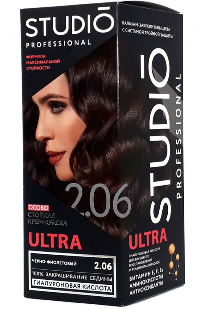 Краска д/волос Studio 2,06 Черно-фиолетовый (6)