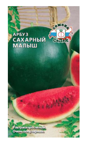 Семена Арбуз Сахарный Малыш Седек (уп.10)