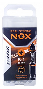 Биты PZ2 50мм. NOX STRONG (уп.10)