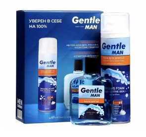 ПН/МУЖ. Gentle (пена д/бритья. 200мл + лосьон п/бритья100мл)