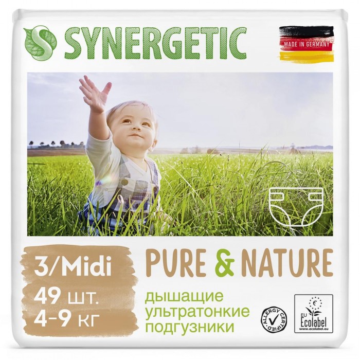 Подгузн.-трусики Synergetic --3-- 49шт. MIDI