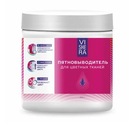 Ср-во VISHERA 450г. Пятновыводитель д/цветногот (12)