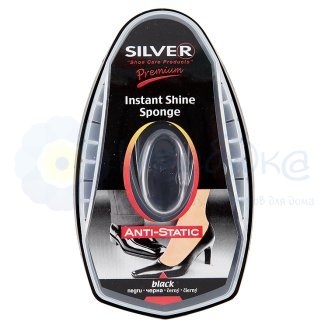 Губка для обуви Silver-Premium 6мл. Черн. с дозат. PS3007-01