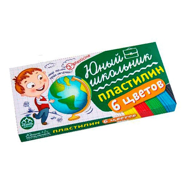 Пластилин 6цв. Гамма увлечений Юный Школьник