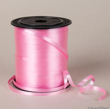 Лента декоративная 5мм*228м. Розовая ZH24-002pink (100)