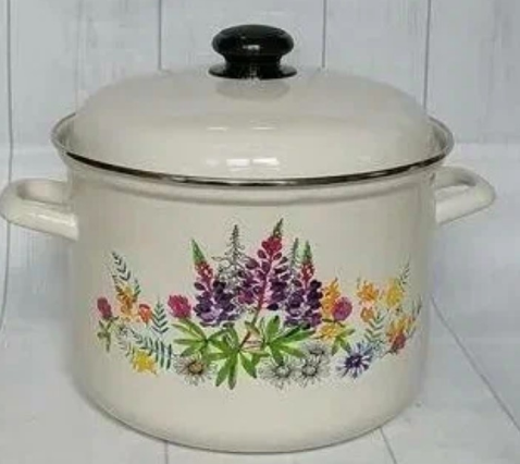 Кастрюля 4,5л. Эмаль Люпины С-1615АП2/4Жм