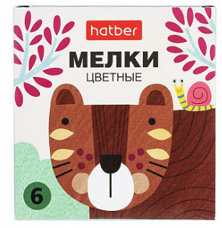 Набор мела цветного 6шт. Hatber Наруисуй-ка! (30)
