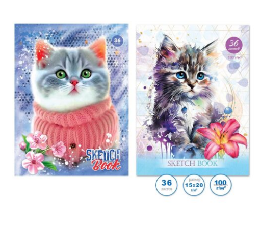 Блокнот  А5 36л. ПС Кошки (12)