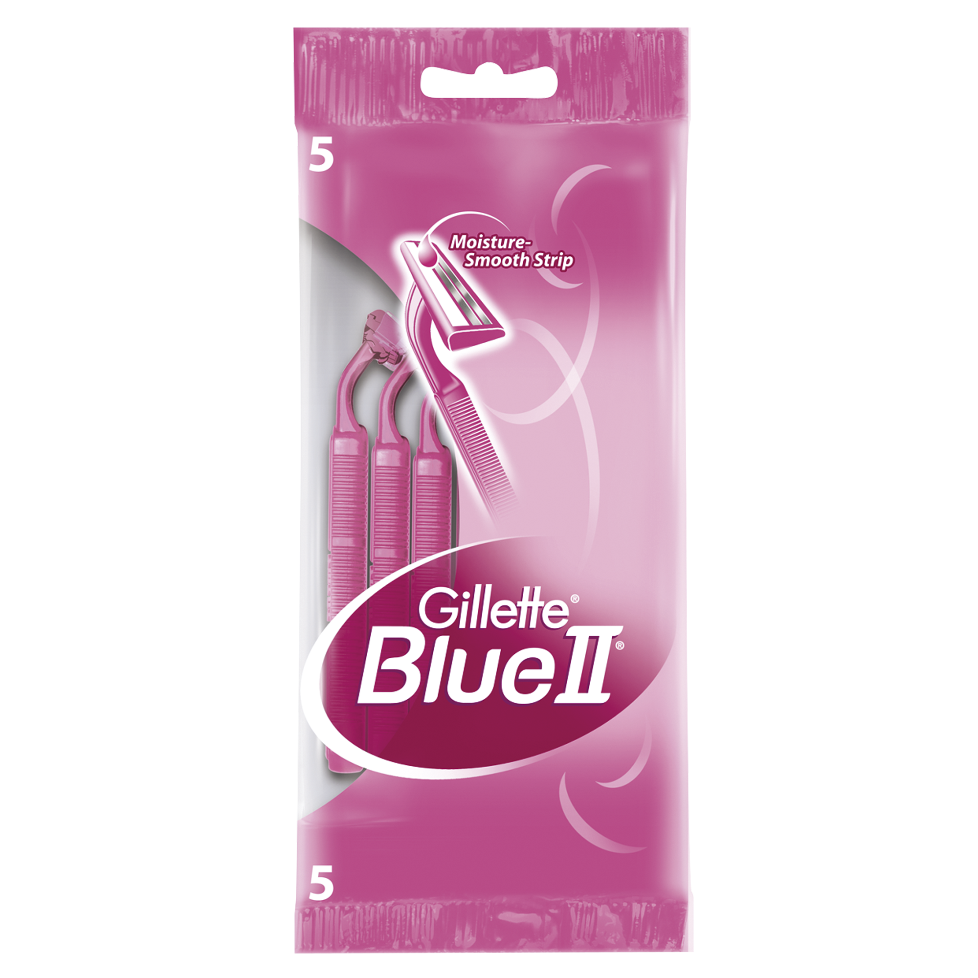 Станки Gillette однор.женские Blue II розовые 5шт. (24)