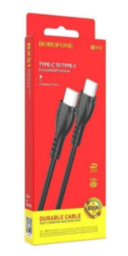 Кабель Type-C Type-C 1м 60W черный BX51 Borofone